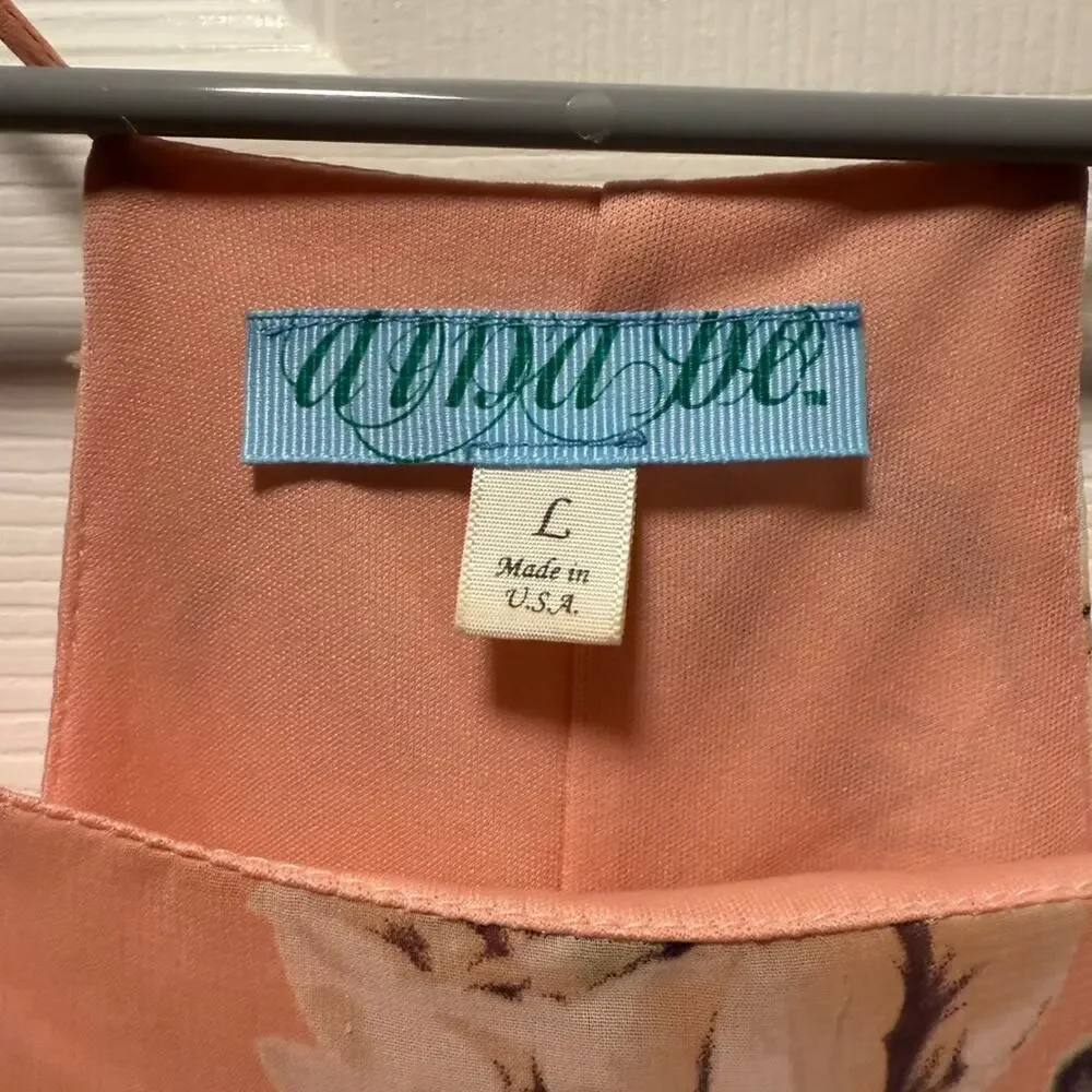 Boutique Plush Pink Floral Blouse Large - Picture 2 of 6